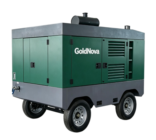 S60 Four-wheel High-pressure diesel Moving Mobile Screw air Compressor