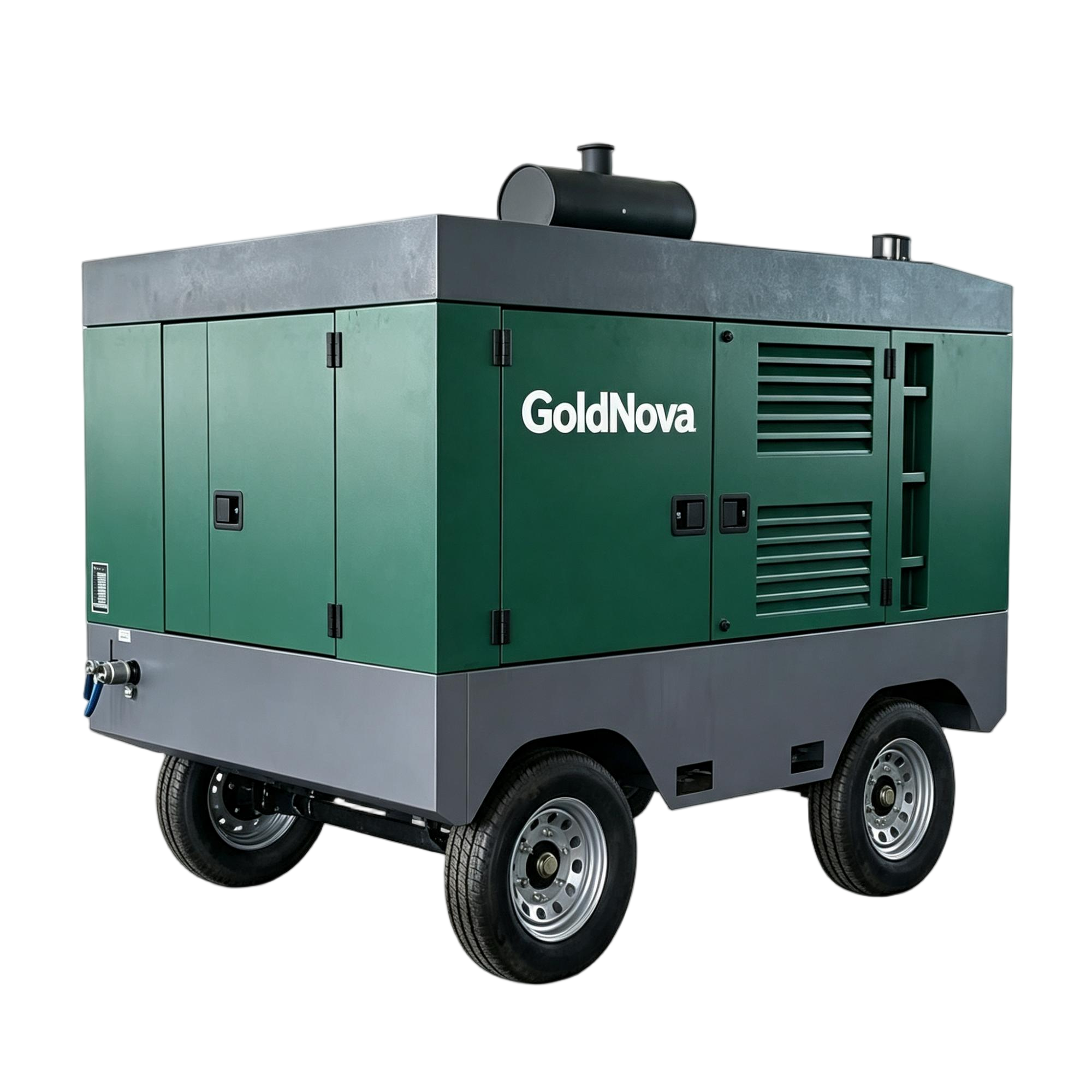 S60 Four-wheel High-pressure diesel Moving Mobile Screw air Compressor - Image 3