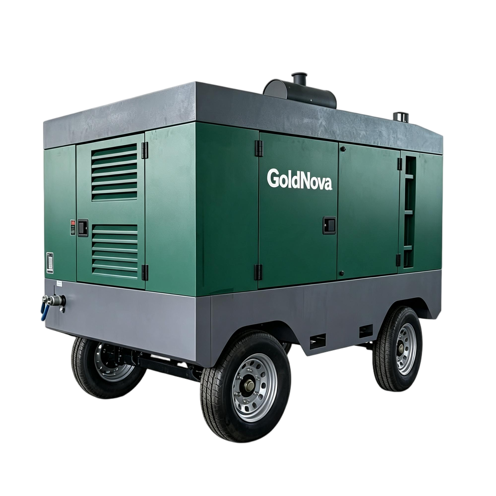 S60 Four-wheel High-pressure diesel Moving Mobile Screw air Compressor - Image 2
