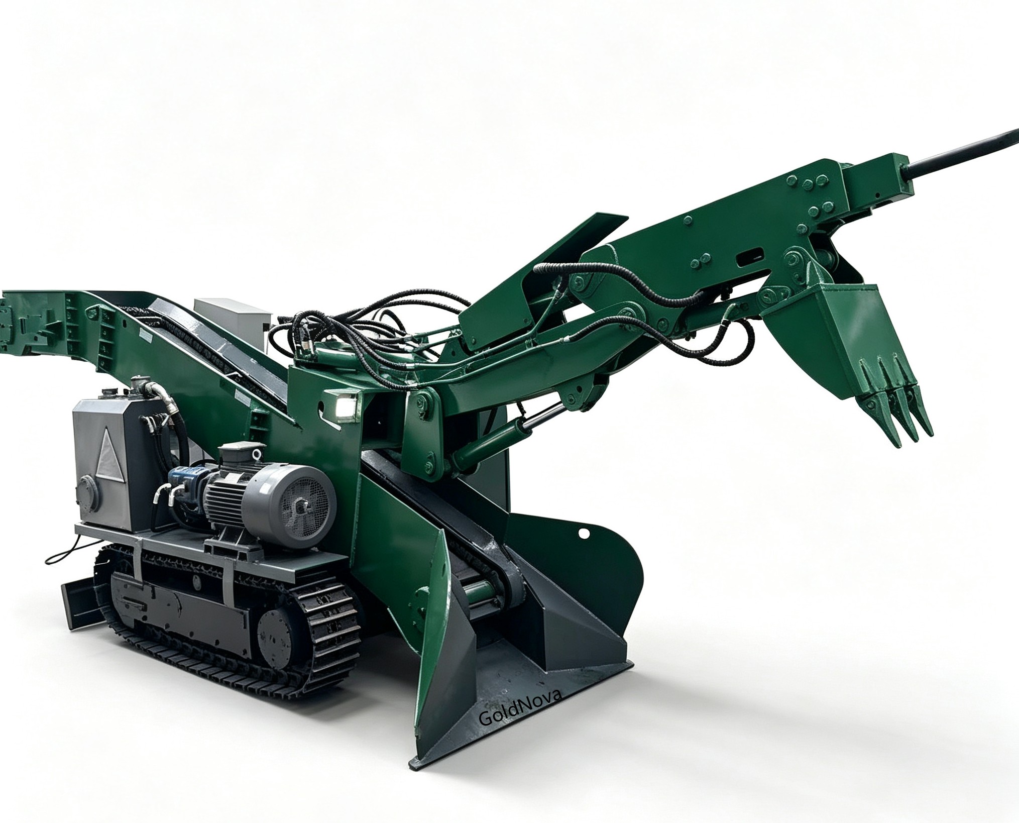 Wheeled Mini Mining Mucking Loader with 30kw Motor & Engine 60m3/h Capacity 600x650mm Max Slag Size - Image 3