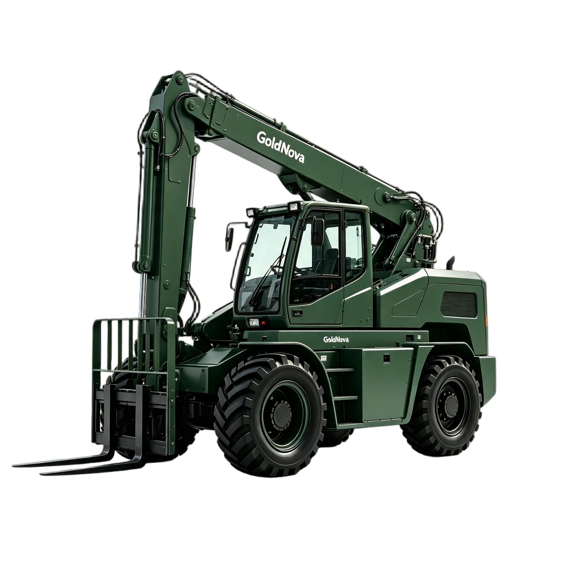 4WD Telehandler Forklift with 13M Boom Heave 10ton Load Telescopic Forklift EPA Diesel Engine Telescopic Handler - Image 4