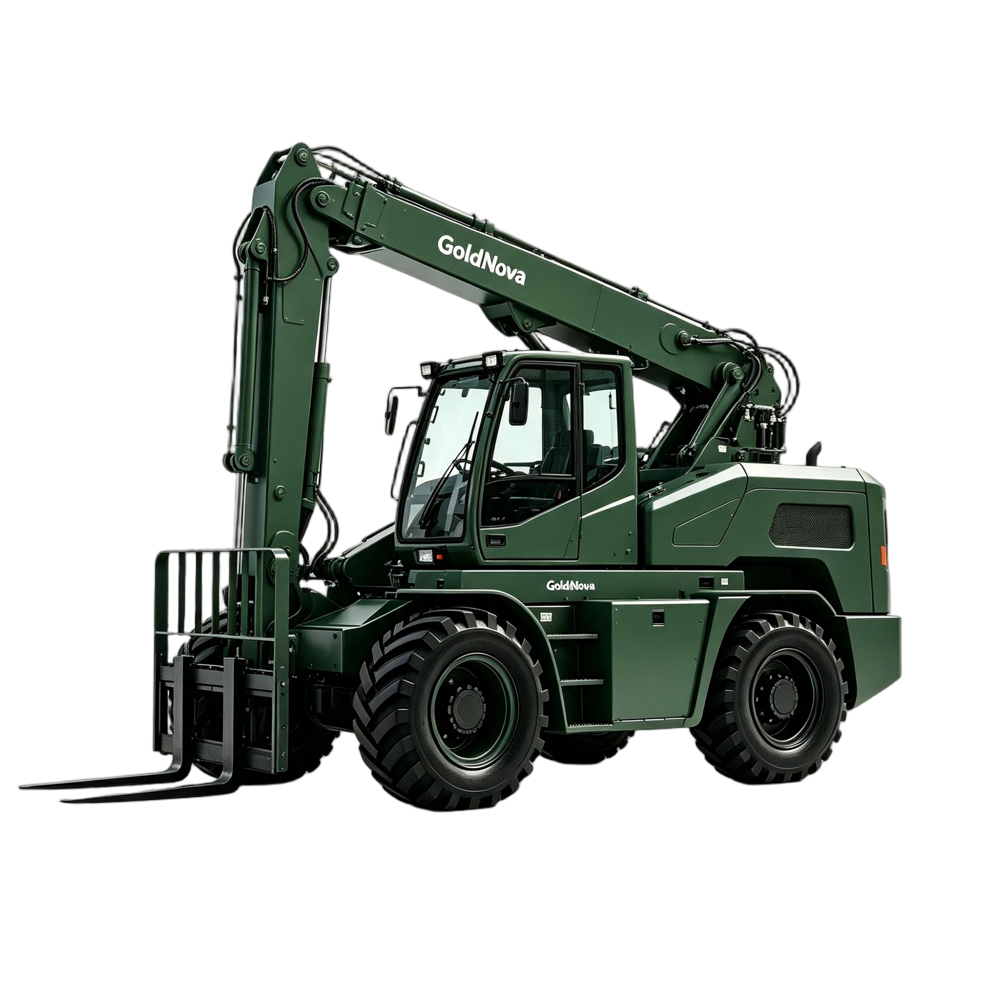 4WD Telehandler Forklift with 13M Boom Heave 10ton Load Telescopic Forklift EPA Diesel Engine Telescopic Handler - Image 2