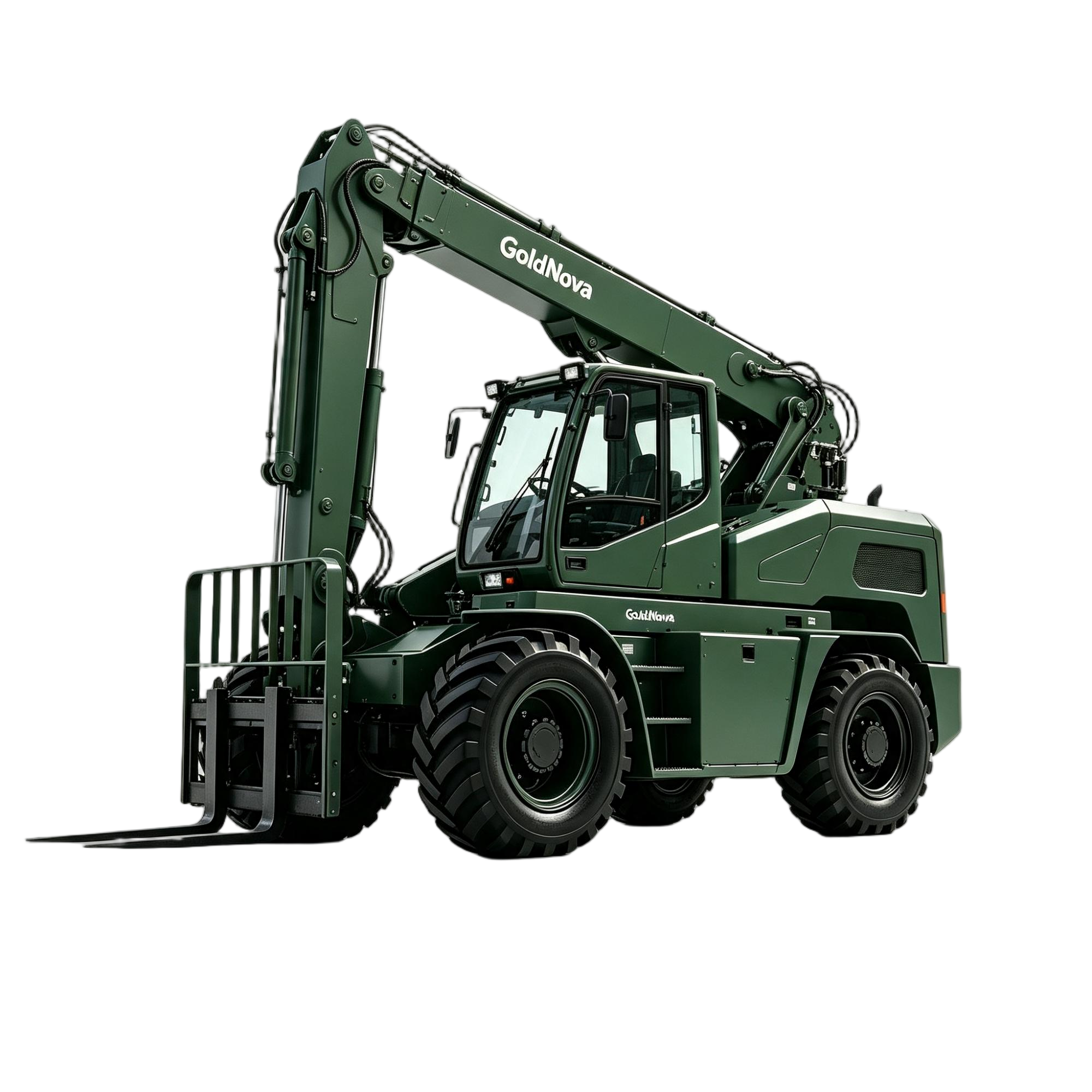 4WD Telehandler Forklift with 13M Boom Heave 10ton Load Telescopic Forklift EPA Diesel Engine Telescopic Handler