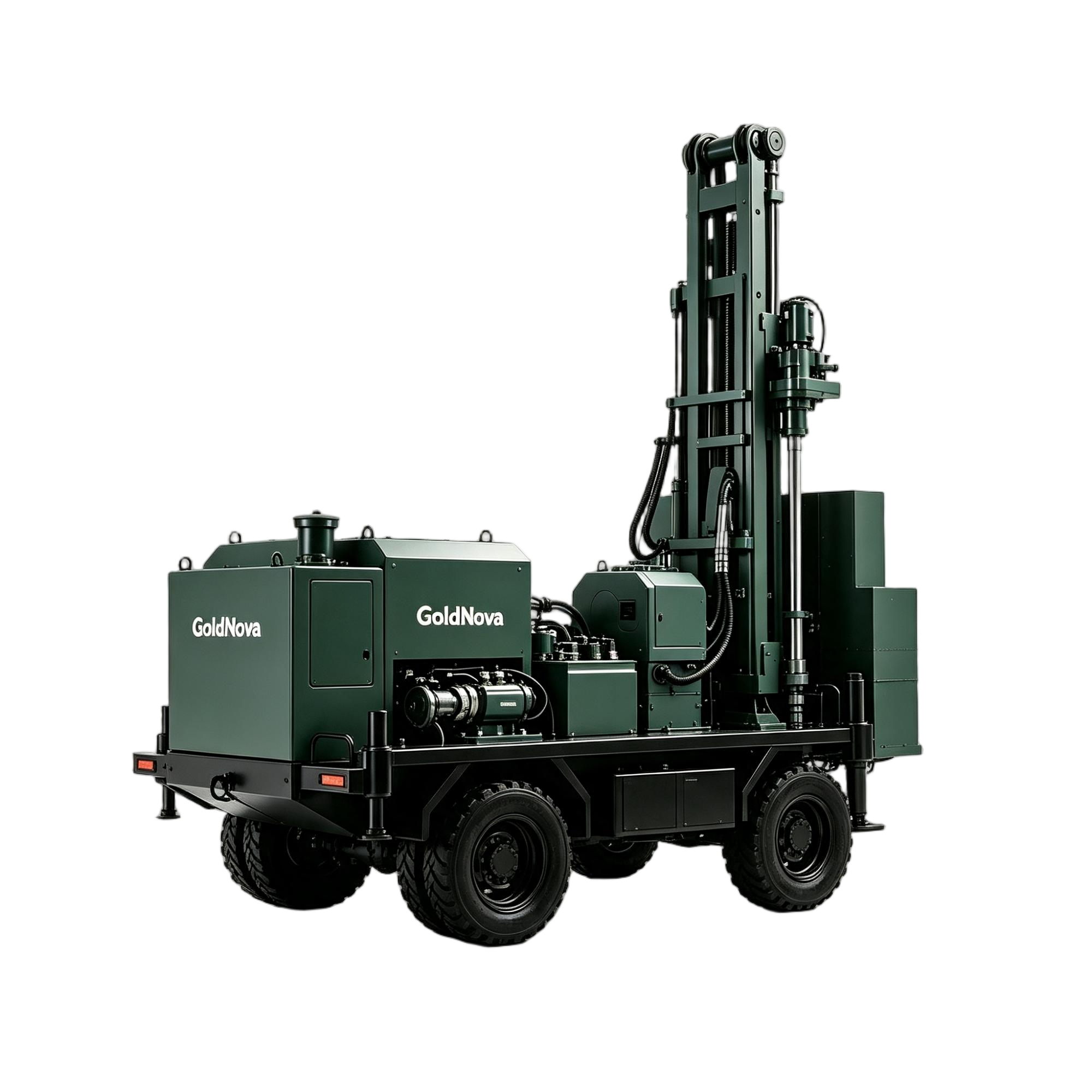 Wheeled Deep Well Drill Rig Efficient Diesel Hydraulic Power System Water Well Drilling Rig Machine